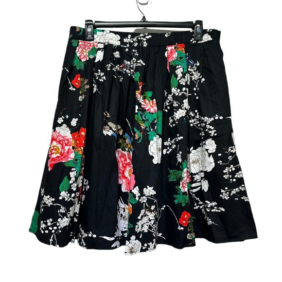 Taydey A-Line Pleated black butterfly skirt Plus Size 2XL - Picture 1 of 5